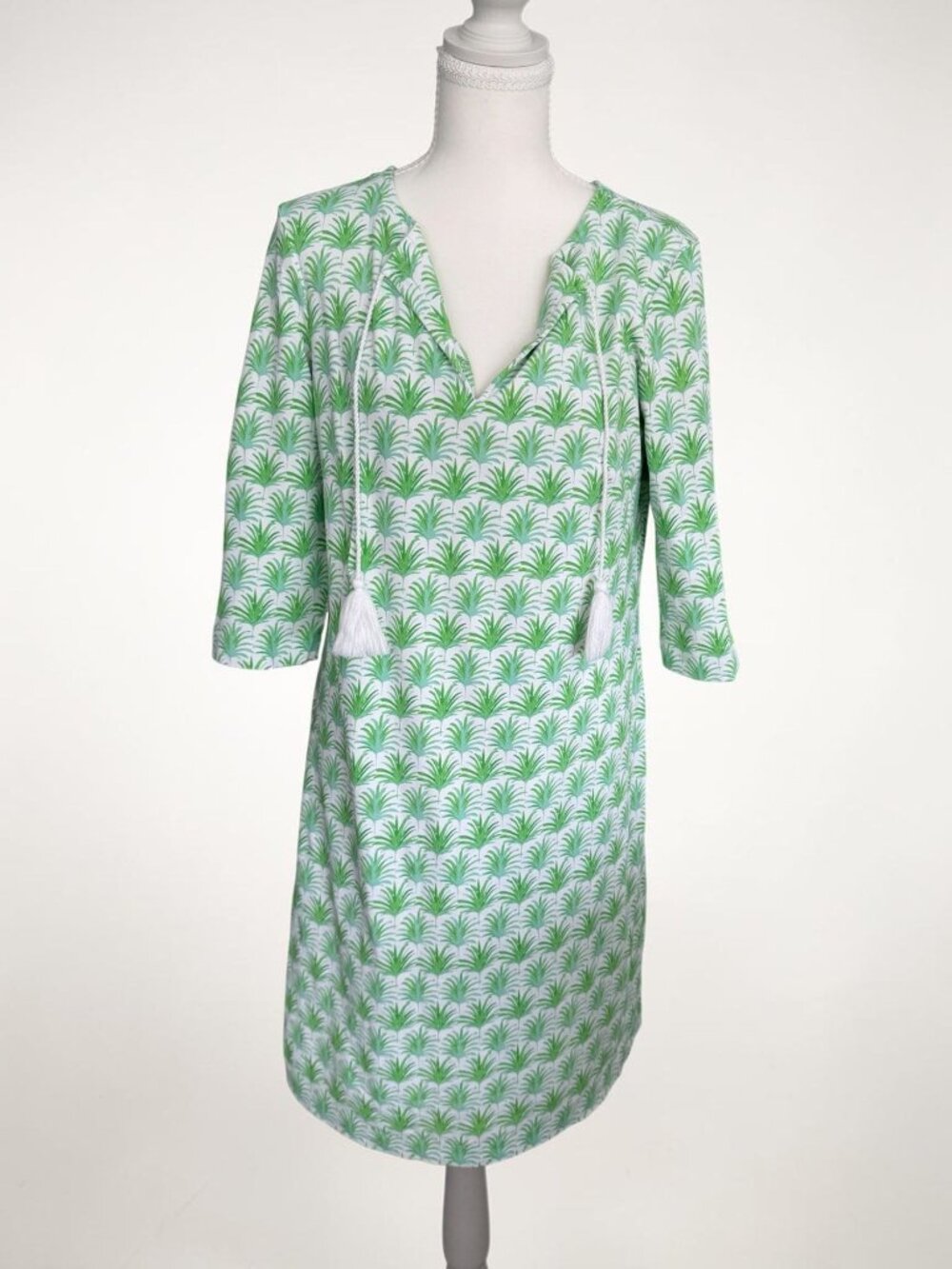 PERSIFOR Leaf Print Tunic Dress Size Large NEW NWOT